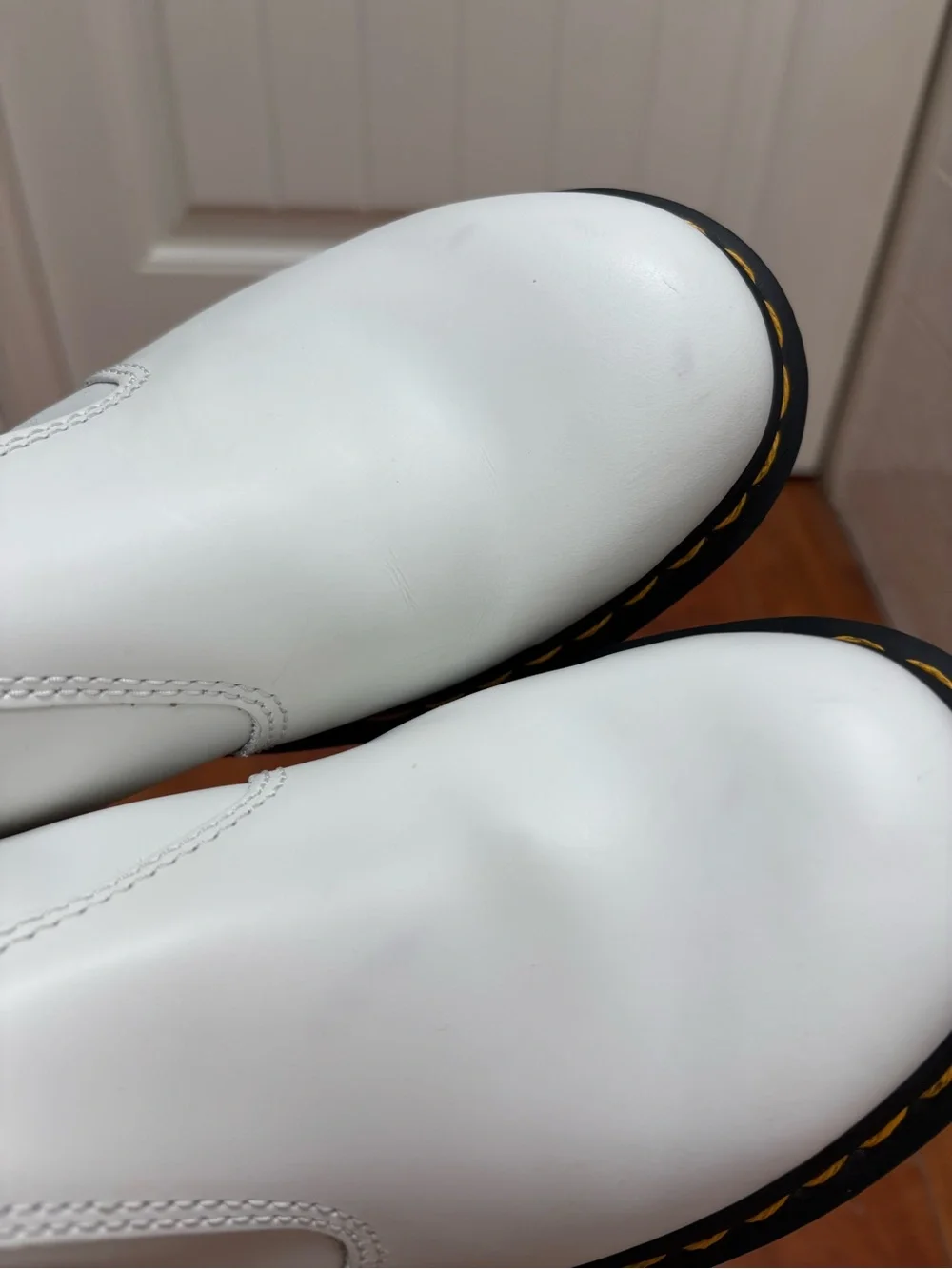 Dr. Martens 2976 Chelsea Boot in White Smooth 6